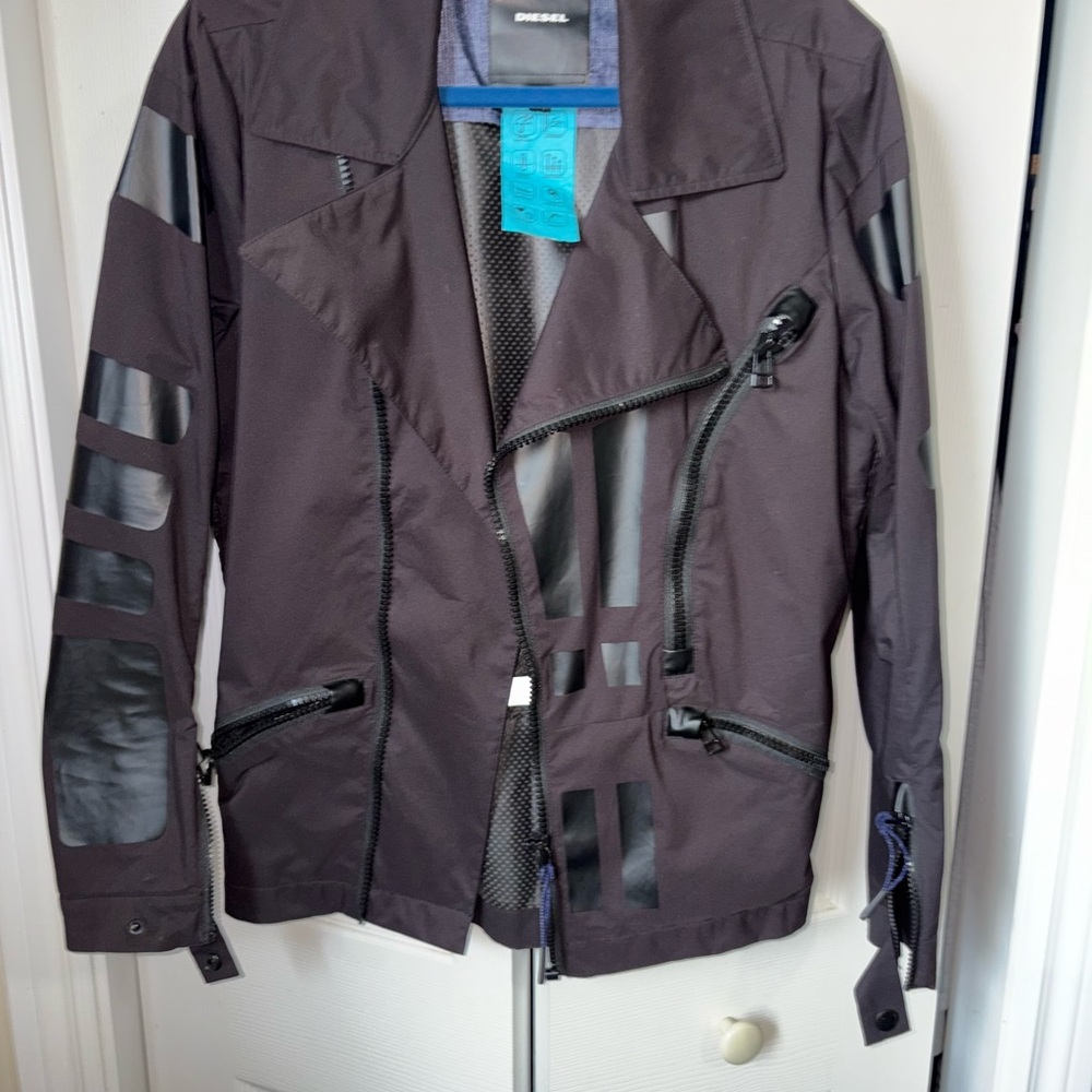 Diesel Men's Black and Gray Jacket